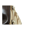 Coach 13073 Medium Signature Hampton Stripe Carryall Bag Silver Khaki Mahogany