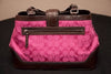 Coach 13020 Hamptons Carryall Purse Tote Bag Silver Mahogany Magenta